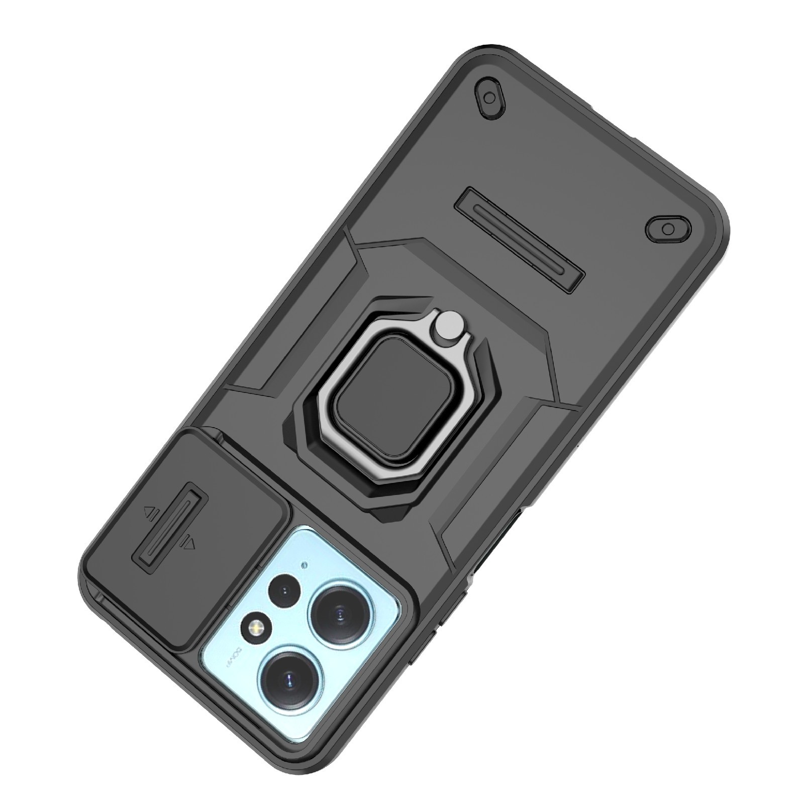 Forcell Xiaomi Redmi Note 12 4G Sliding Camshield Holder Θήκη Σκληρή - Blue