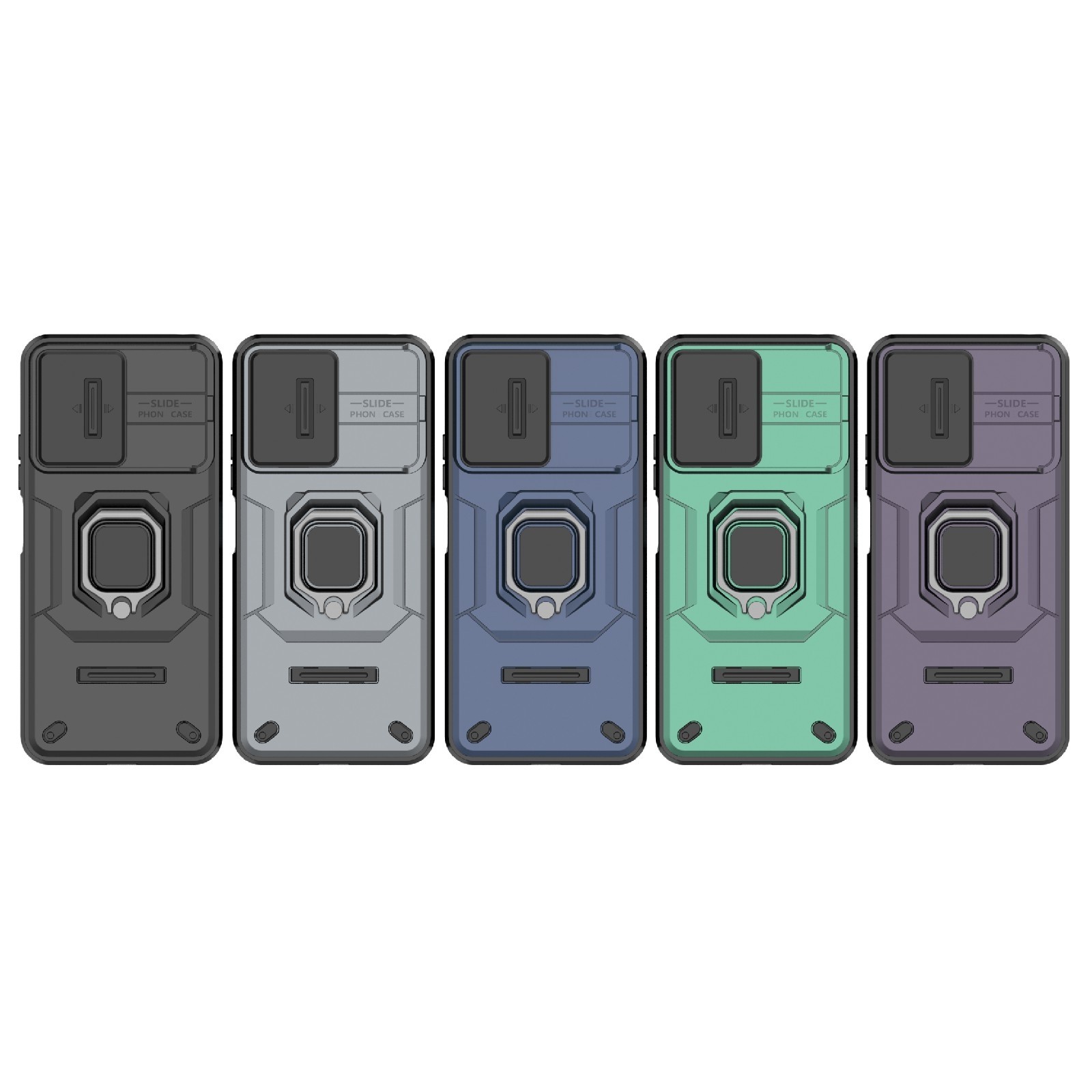 Forcell Xiaomi Redmi Note 12 4G Sliding Camshield Holder Θήκη Σκληρή - Blue