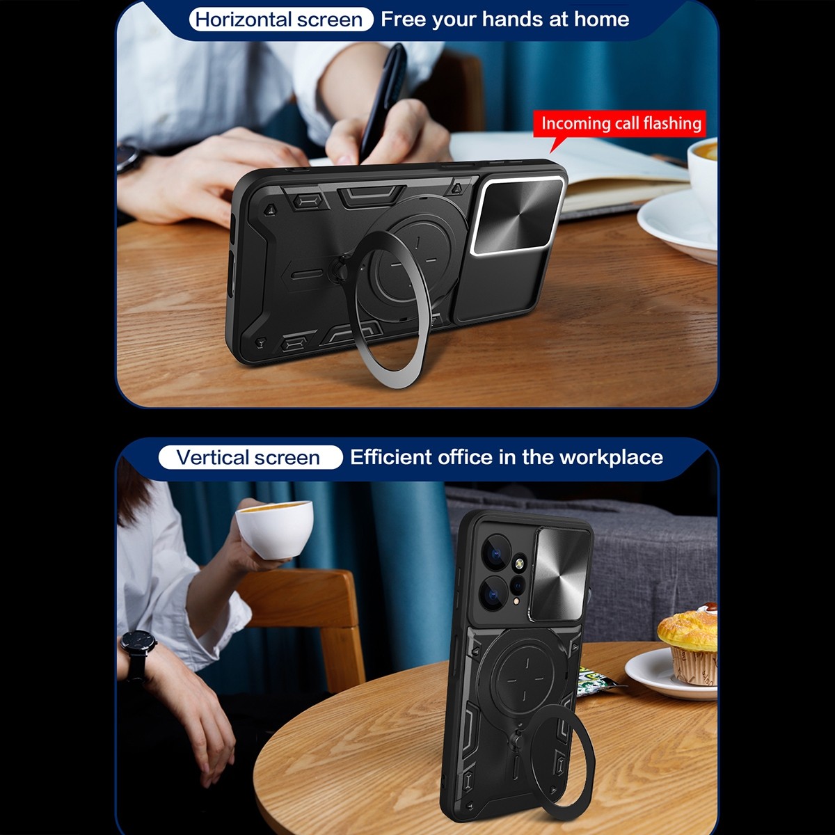 Forcell Xiaomi Redmi Note 12 4G Sliding Camshield Θήκη Σκληρή - Purple