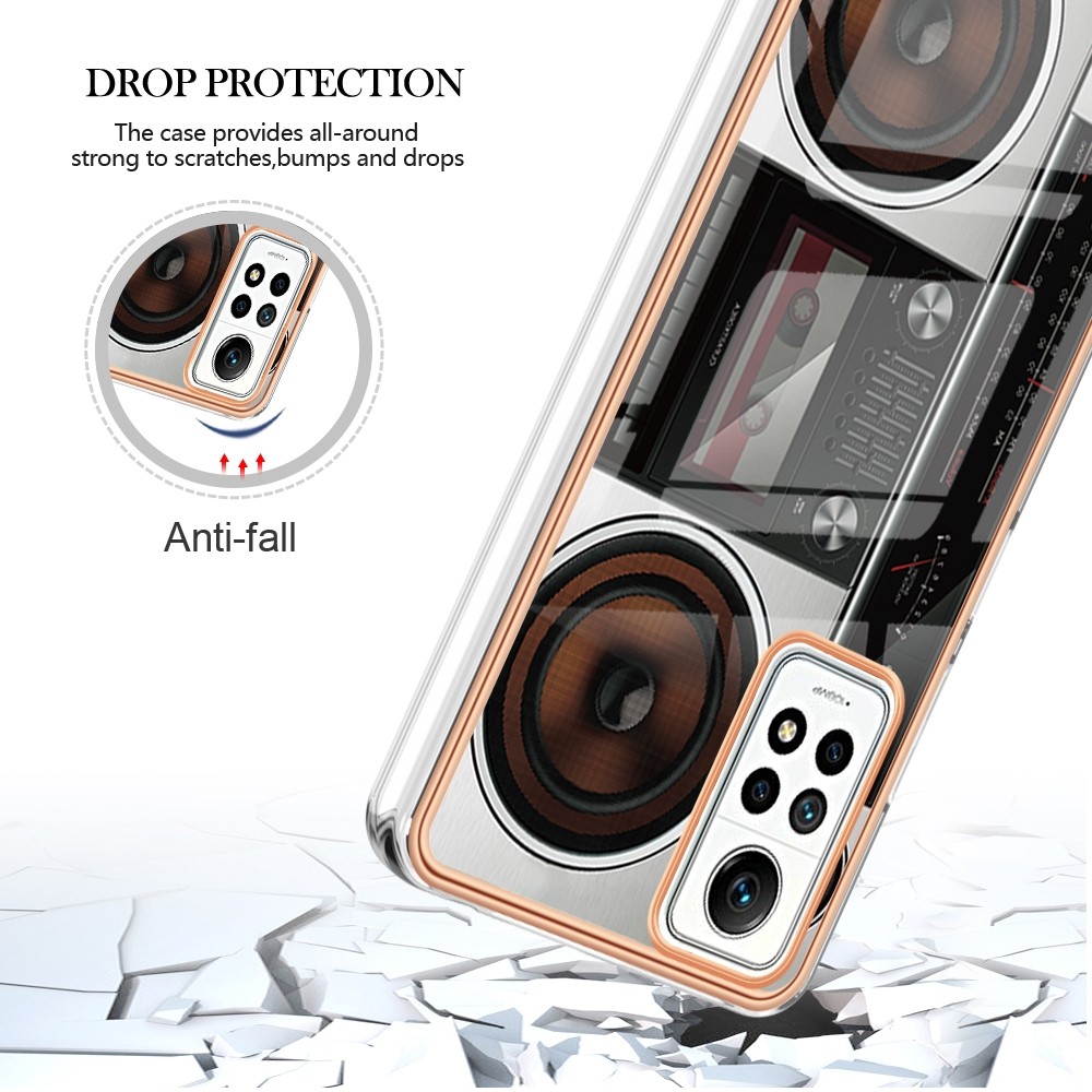 Forcell Xiaomi Redmi Note 12 Pro 4G Electroplating Θήκη Σιλικόνης Με Σχέδιο