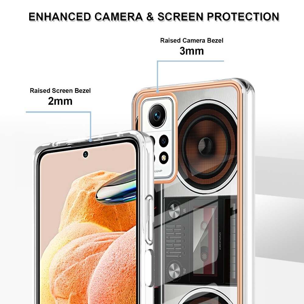 Forcell Xiaomi Redmi Note 12 Pro 4G Electroplating Θήκη Σιλικόνης Με Σχέδιο