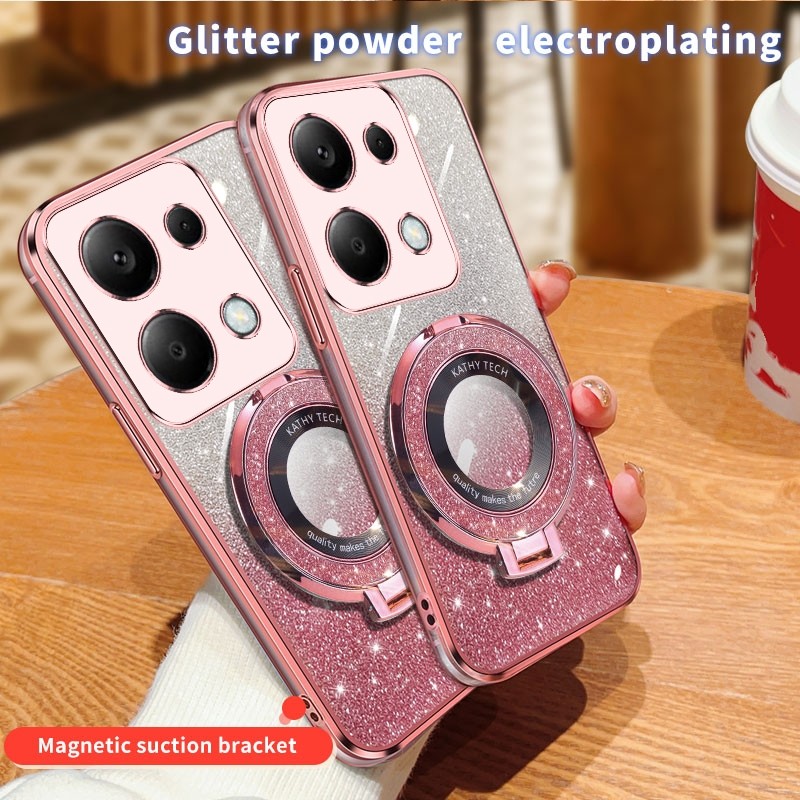 Forcell Xiaomi Redmi Note 13 Pro 4G/ Xiaomi Poco M6 Pro 4G Plated Gradient Glitter Θήκη Σιλικόνης - Silver