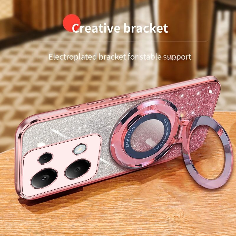 Forcell Xiaomi Redmi Note 13 Pro 4G/ Xiaomi Poco M6 Pro 4G Plated Gradient Glitter Θήκη Σιλικόνης - Silver