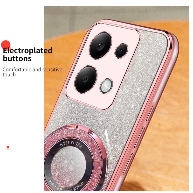Forcell Xiaomi Redmi Note 13 Pro 4G/ Xiaomi Poco M6 Pro 4G Plated Gradient Glitter Θήκη Σιλικόνης - Silver