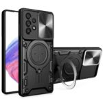 Forcell Samsung Galaxy A33 5G Camshield Magnetic Holder Θήκη Σκληρή - Black