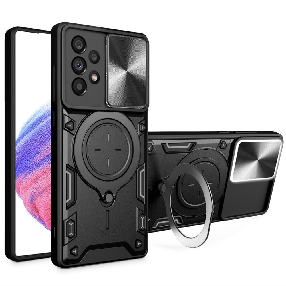 Forcell Samsung Galaxy A33 5G Camshield Magnetic Holder Θήκη Σκληρή - Black