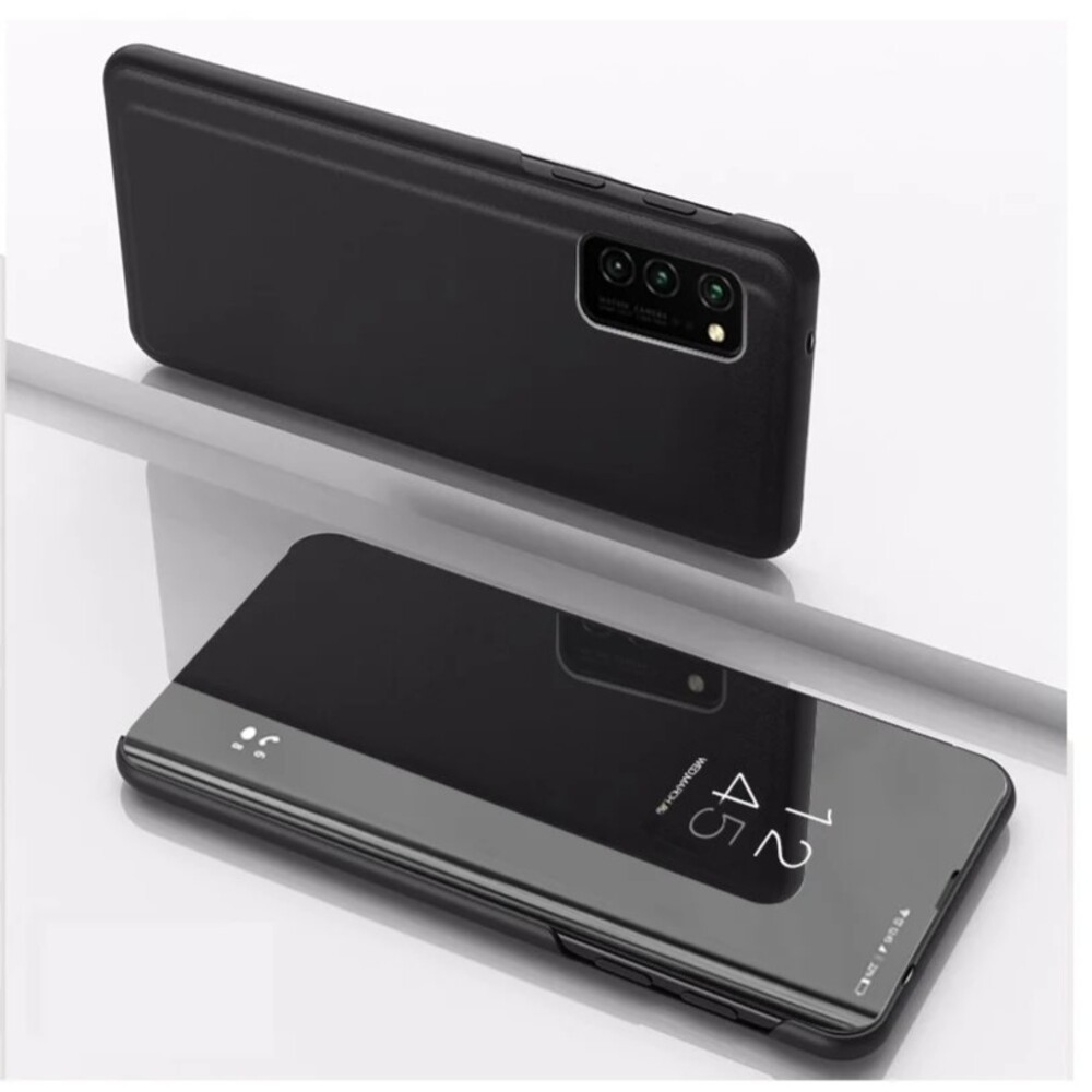 Tel1 Samsung Galaxy A32 4G Plated Mirror Horizontal Flip Θήκη Βιβλίο - Black