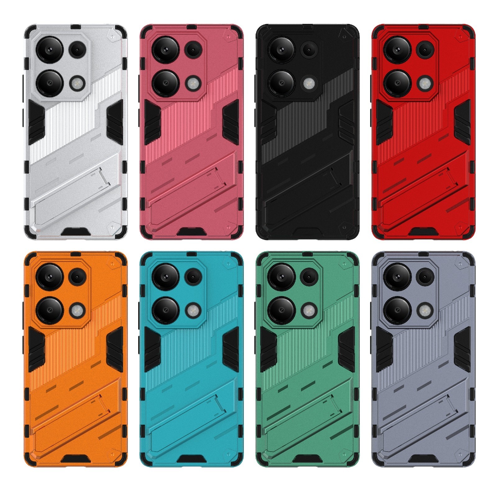 Forcell Xiaomi Redmi Note 13 Pro 4G / Poco M6 Pro 4G Punk Armor Θήκη Σκληρή - Grey
