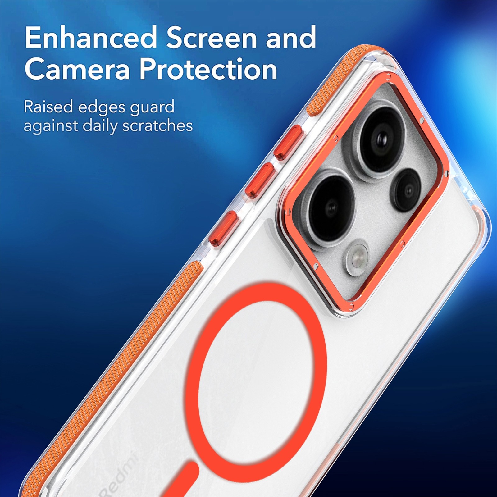Forcell Xiaomi Redmi Note 13 Pro 4G/ Xiaomi Poco M6 Pro 4G MagSafe Space Θήκη με Πλαίσιο Σιλικόνης Διάφανη - Grey