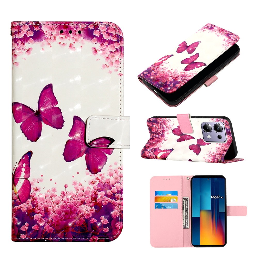 Tel1 Xiaomi Redmi Note 13 Pro 4G / Xiaomi Poco M6 Pro 4G 3D Painting Θήκη Βιβλίο με Σχέδιο
