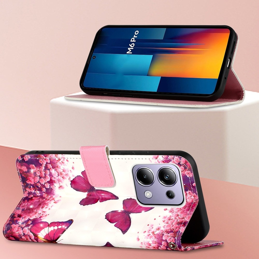 Tel1 Xiaomi Redmi Note 13 Pro 4G / Xiaomi Poco M6 Pro 4G 3D Painting Θήκη Βιβλίο με Σχέδιο