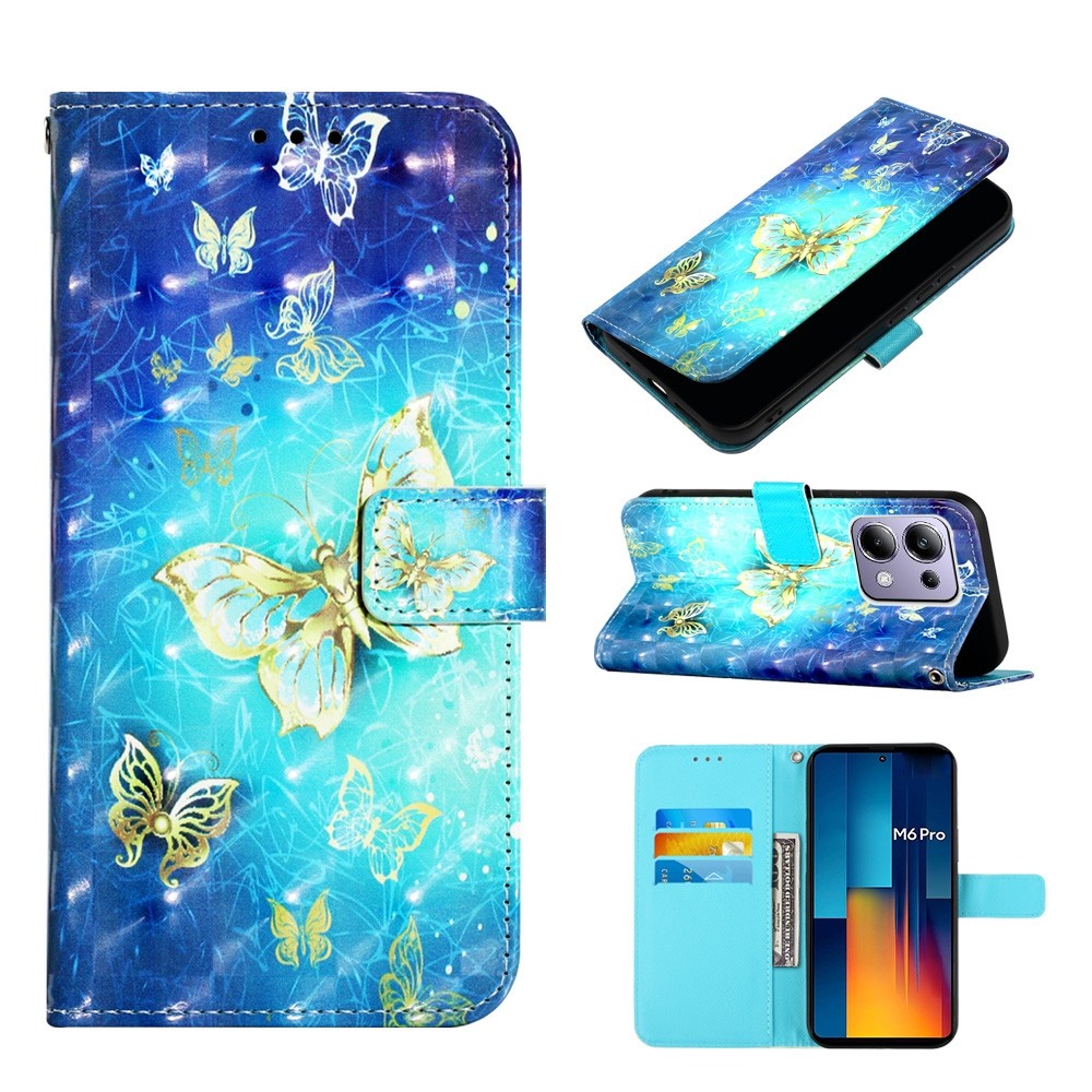 Tel1 Xiaomi Redmi Note 13 Pro 4G / Xiaomi Poco M6 Pro 4G 3D Painting Θήκη Βιβλίο με Σχέδιο