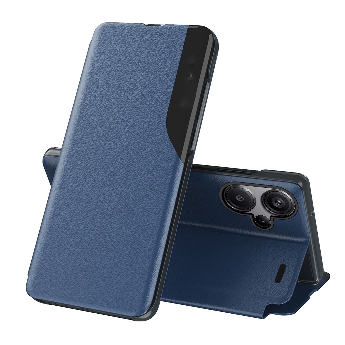 Tel1 Xiaomi Redmi Note 13 Pro 4G / Xiaomi Poco M6 Pro 4G Attraction Flip Θήκη Βιβλίο - Blue