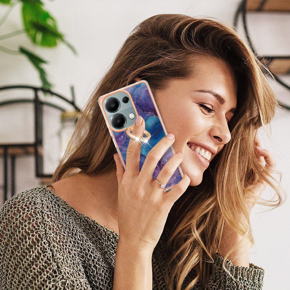 Forcell Xiaomi Redmi Note 13 Pro 4G/Poco M6 Pro 4G Electroplating Marble Pattern Θήκη Σιλικόνης - Purple