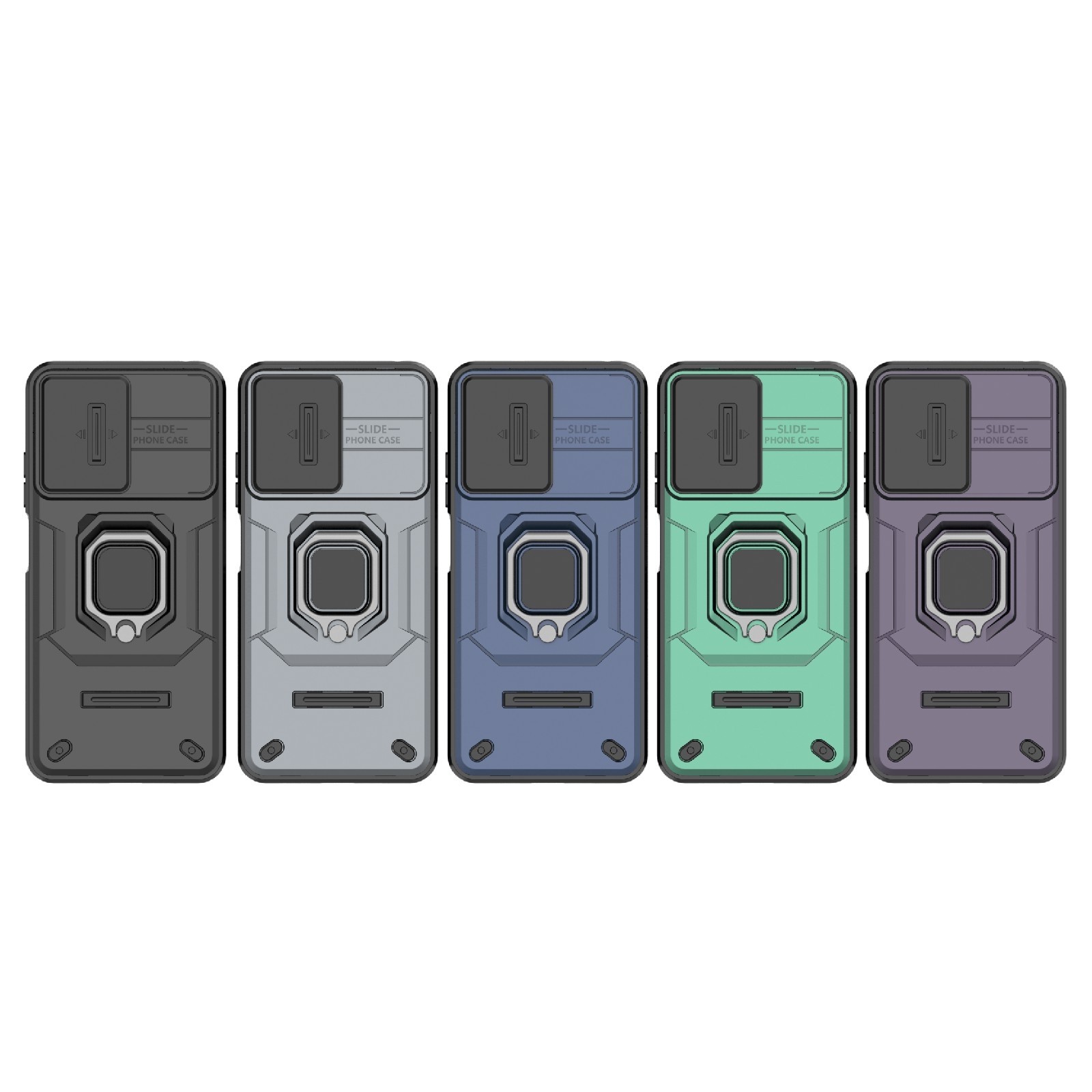 Forcell Xiaomi Redmi Note 12s Sliding Camshield Holder Θήκη Σκληρή - Blue