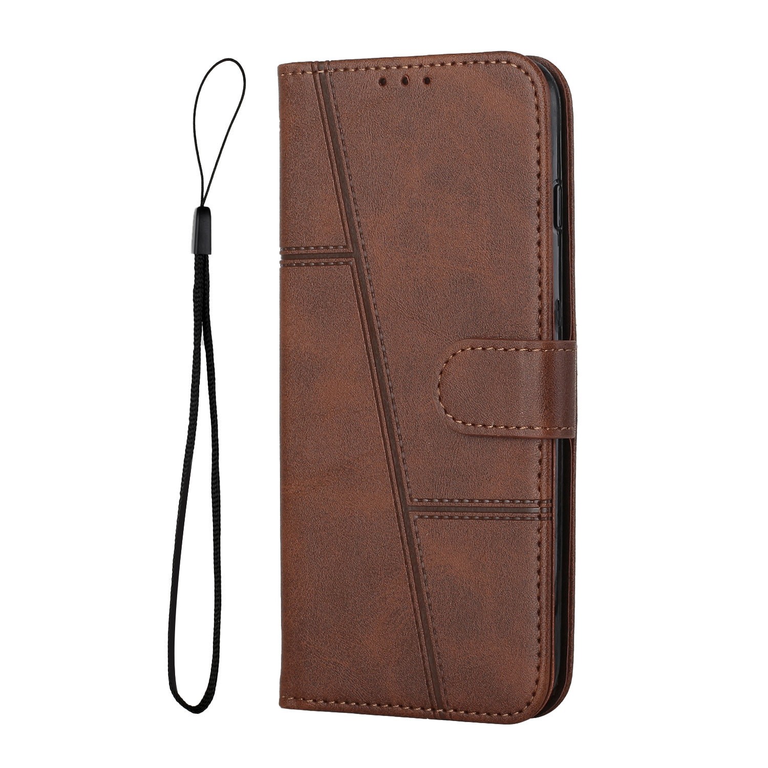 Tel1 Xiaomi 14T 5G Stitching Calf Texture Buckle Θήκη Βιβλίο - Brown