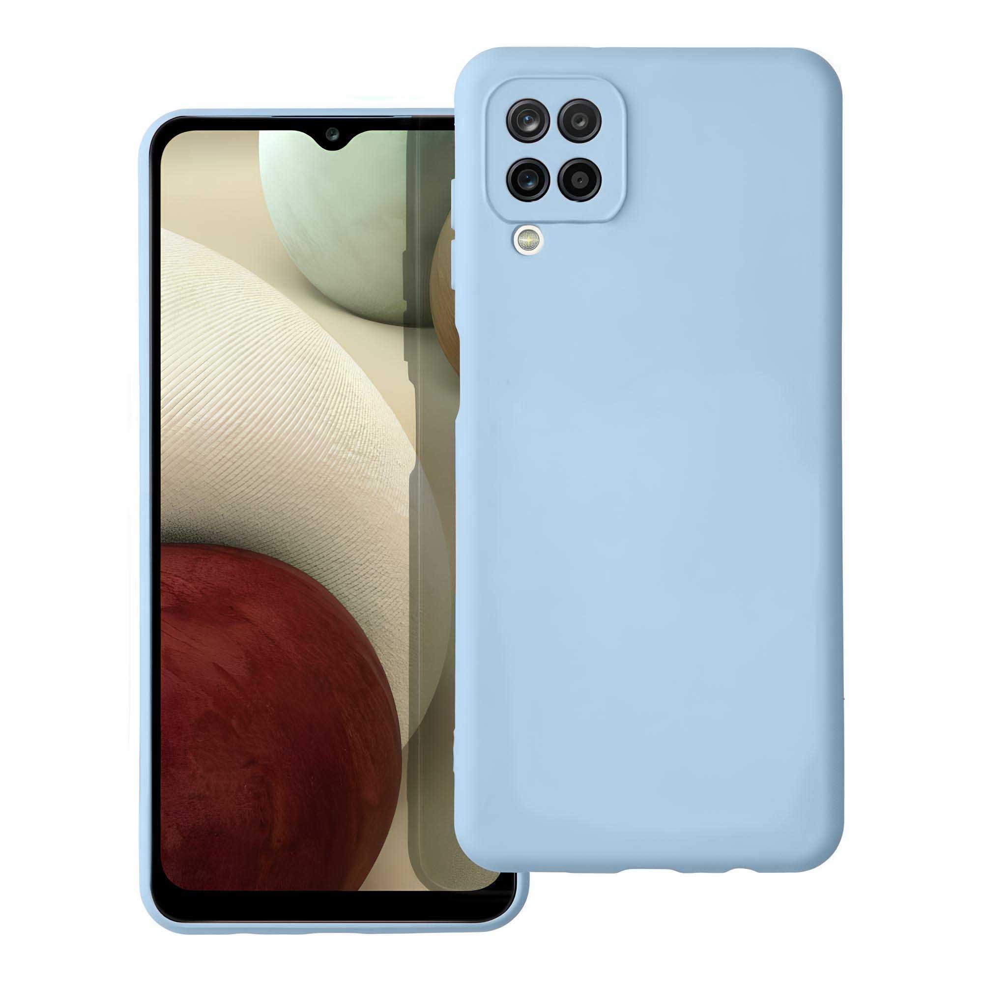 Forcell Samsung Galaxy A12 / M12 Soft Touch Θήκη Σιλικόνης - Light Blue
