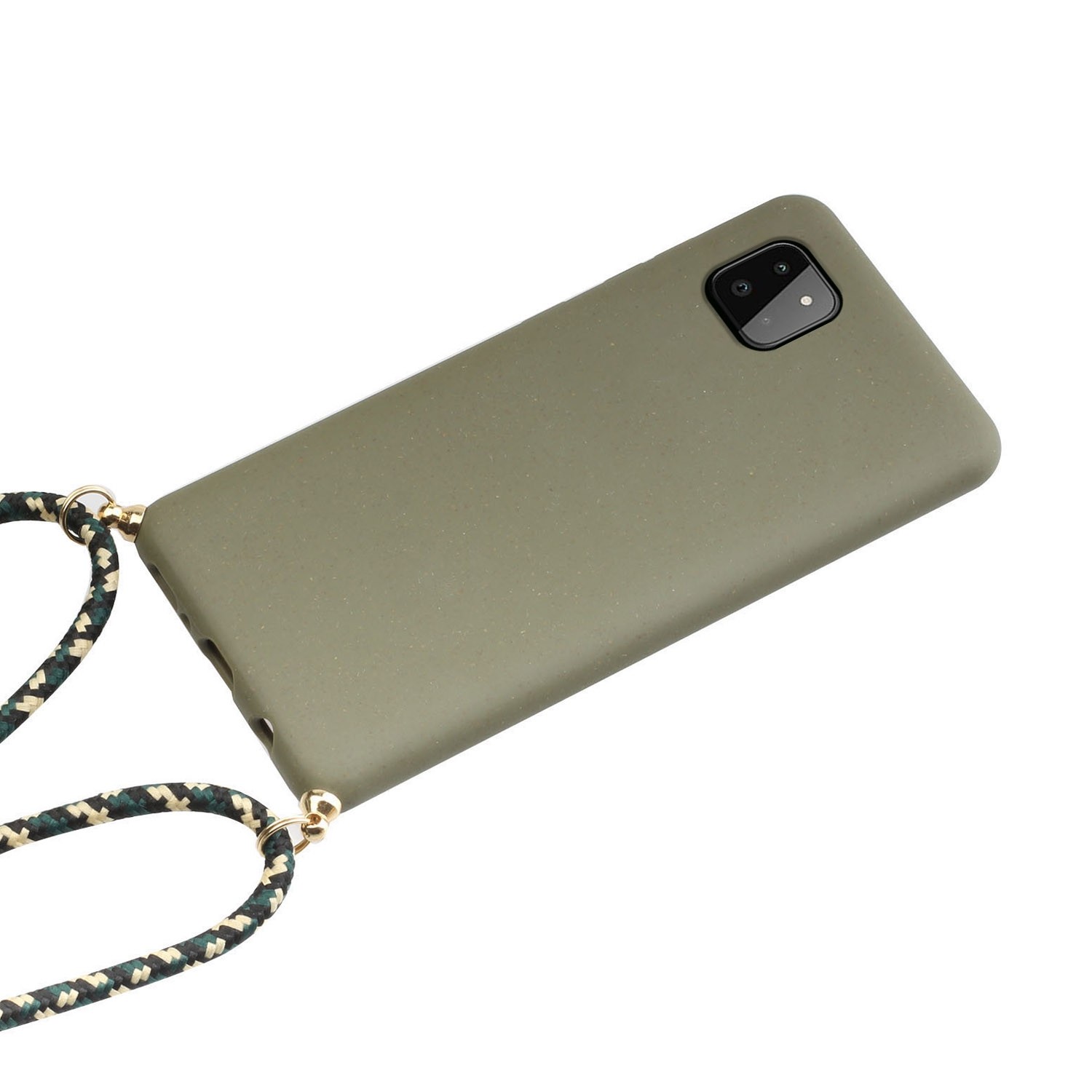Forcell Samsung Galaxy A22 5G Wheat Straw Material Θήκη Σιλικόνης - Army Green