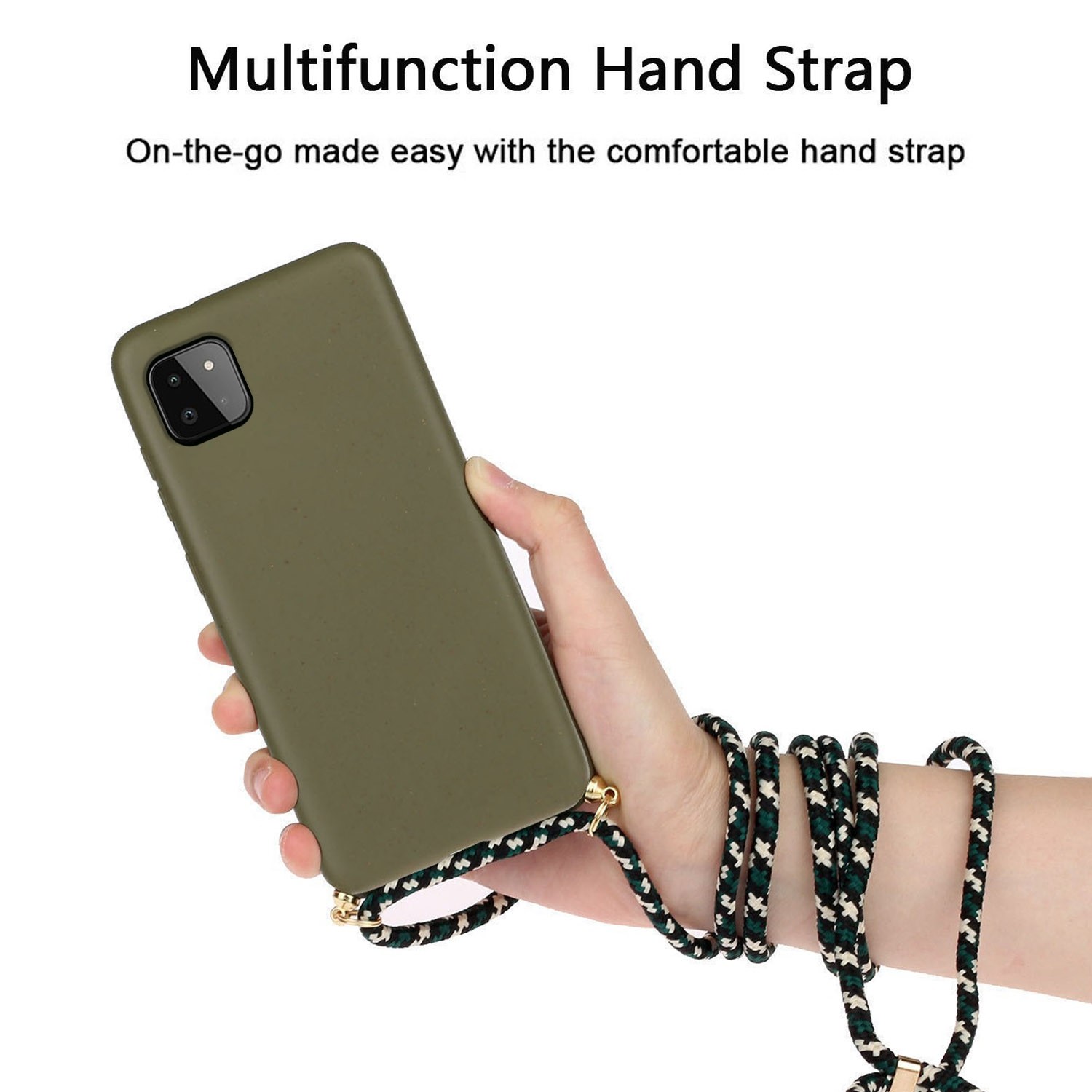 Forcell Samsung Galaxy A22 5G Wheat Straw Material Θήκη Σιλικόνης - Army Green