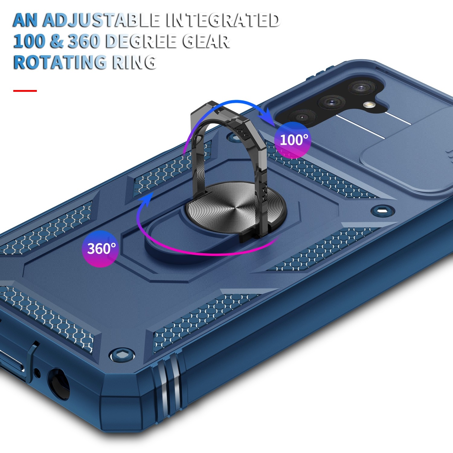 Forcell Samsung Galaxy A13 5G Sliding Camera Holder Θήκη Σκληρή - Blue