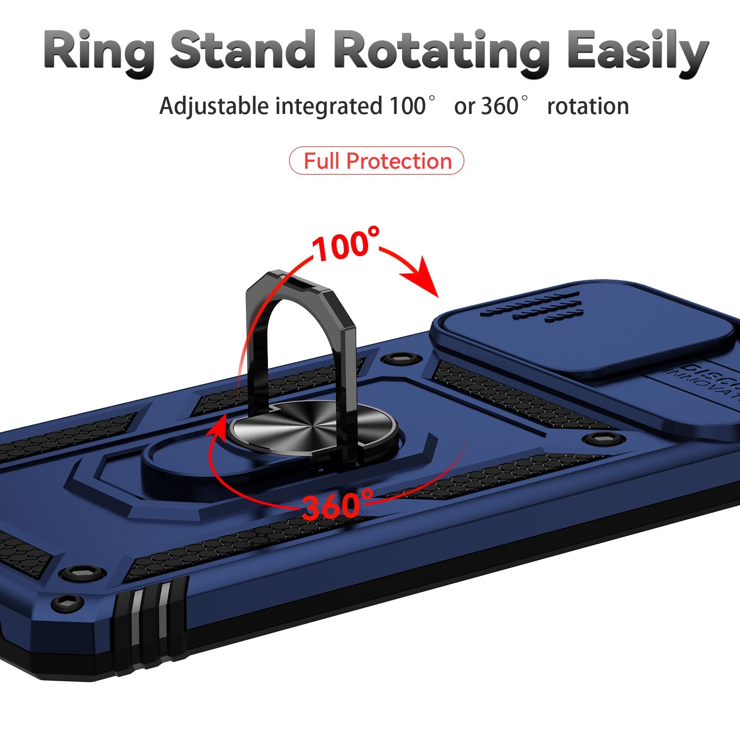 Forcell Samsung Galaxy A22 4G/ M32 4G Sliding Camshield Holder Θήκη Σκληρή - Blue