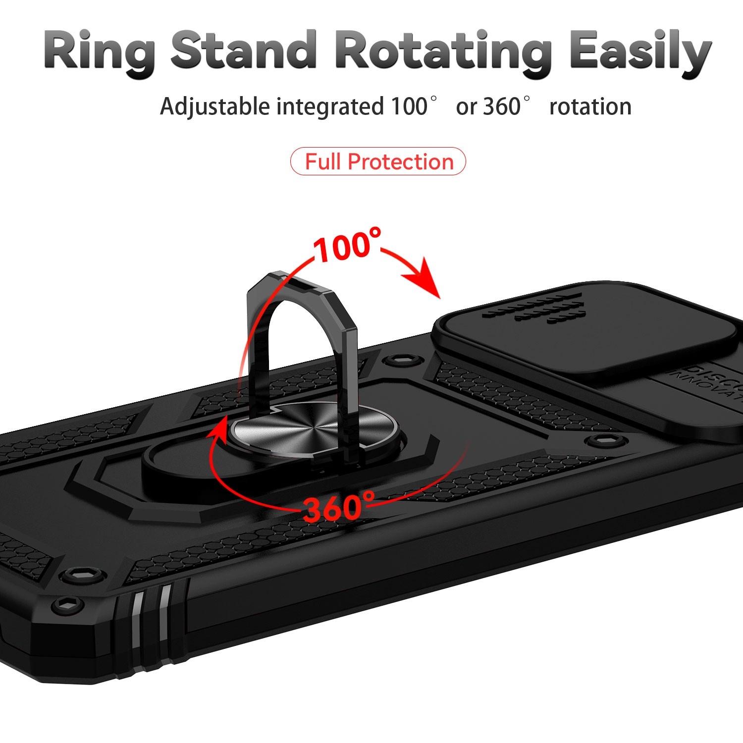Forcell Samsung Galaxy A22 4G/ M32 4G Sliding Camshield Holder Θήκη Σκληρή - Black