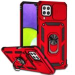 Forcell Samsung Galaxy A22 4G/ M32 4G Sliding Camshield Holder Θήκη Σκληρή - Red