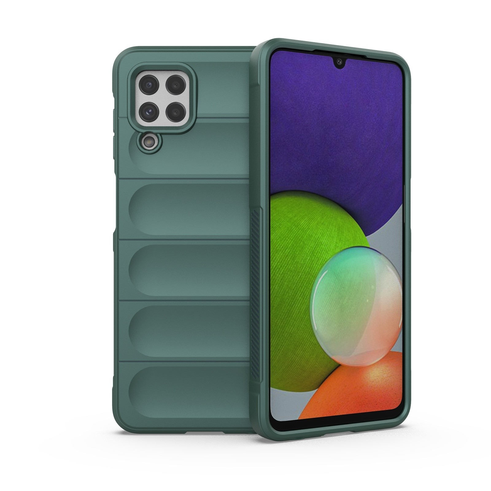 Forcell Samsung Galaxy A22 4G/ M32 4G Magic Shield Θήκη Σιλικόνης - Dark Green