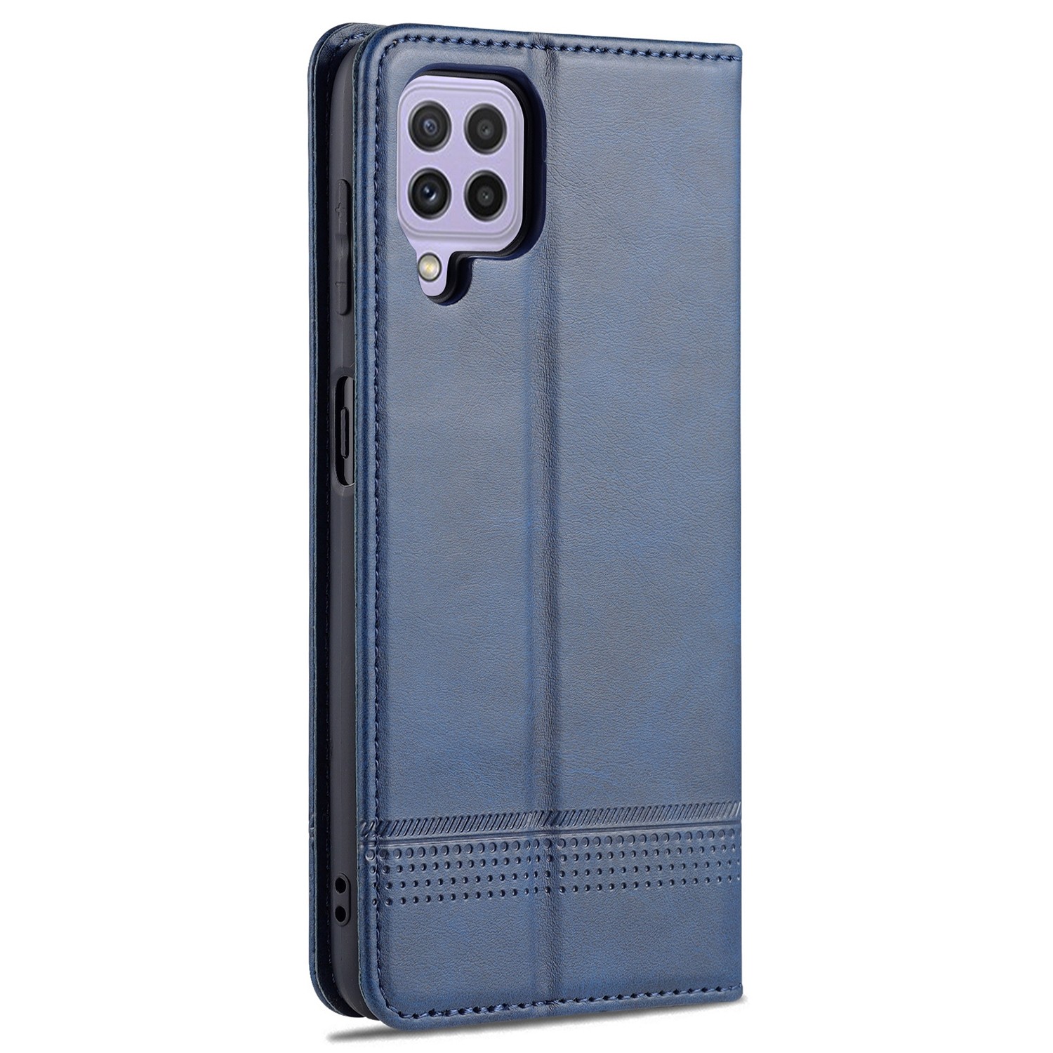 AZNS Samsung Galaxy A22 4G / M32 4G Magnetic Horizontal Flip Θήκη Βιβλίο - Blue