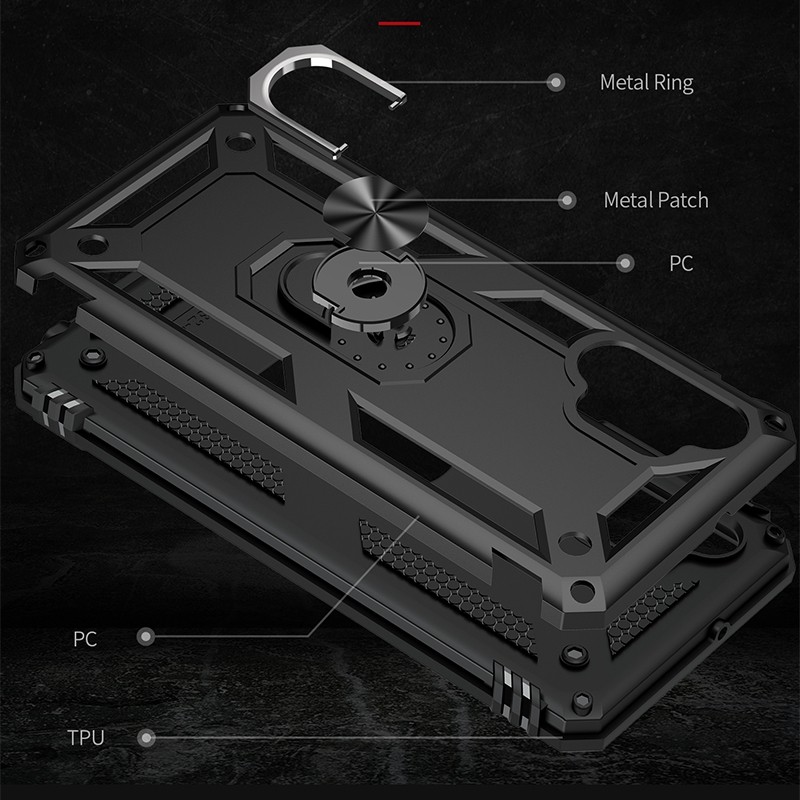 Forcell Samsung Galaxy A32 4G Shockproof Holder Θήκη Σκληρή - Black