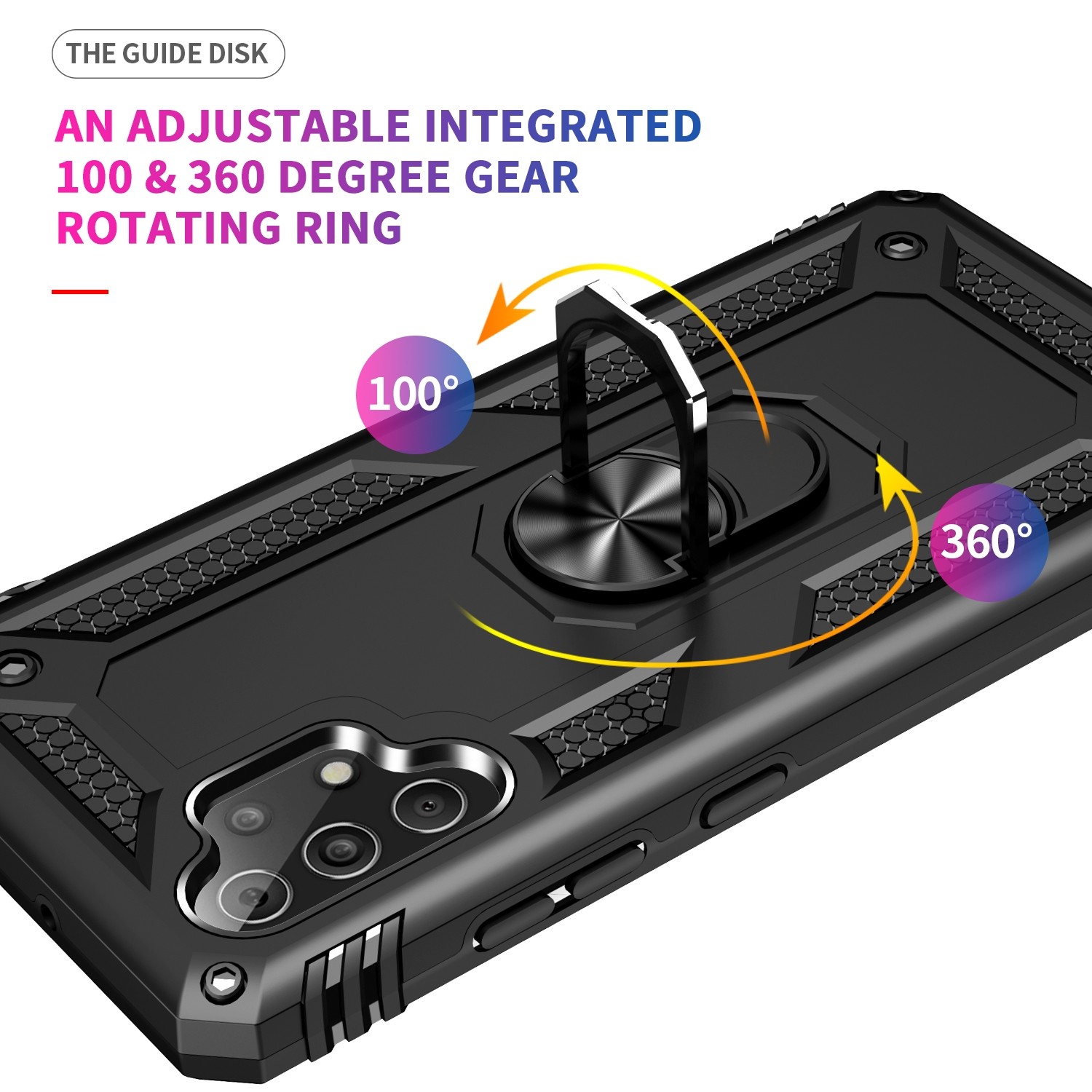 Forcell Samsung Galaxy A32 4G Shockproof Holder Θήκη Σκληρή - Black