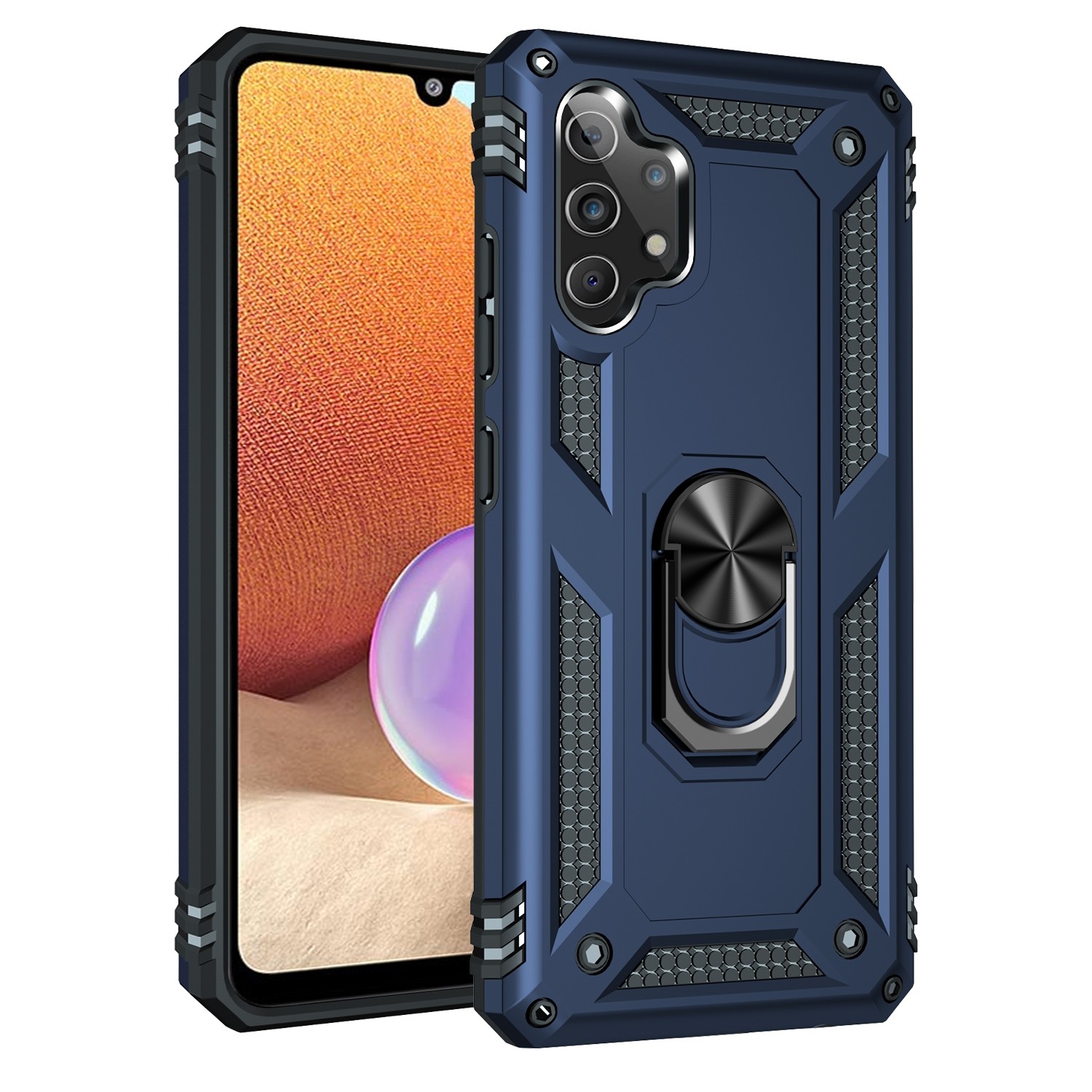 Forcell Samsung Galaxy A32 4G Shockproof Holder Θήκη Σκληρή - Blue