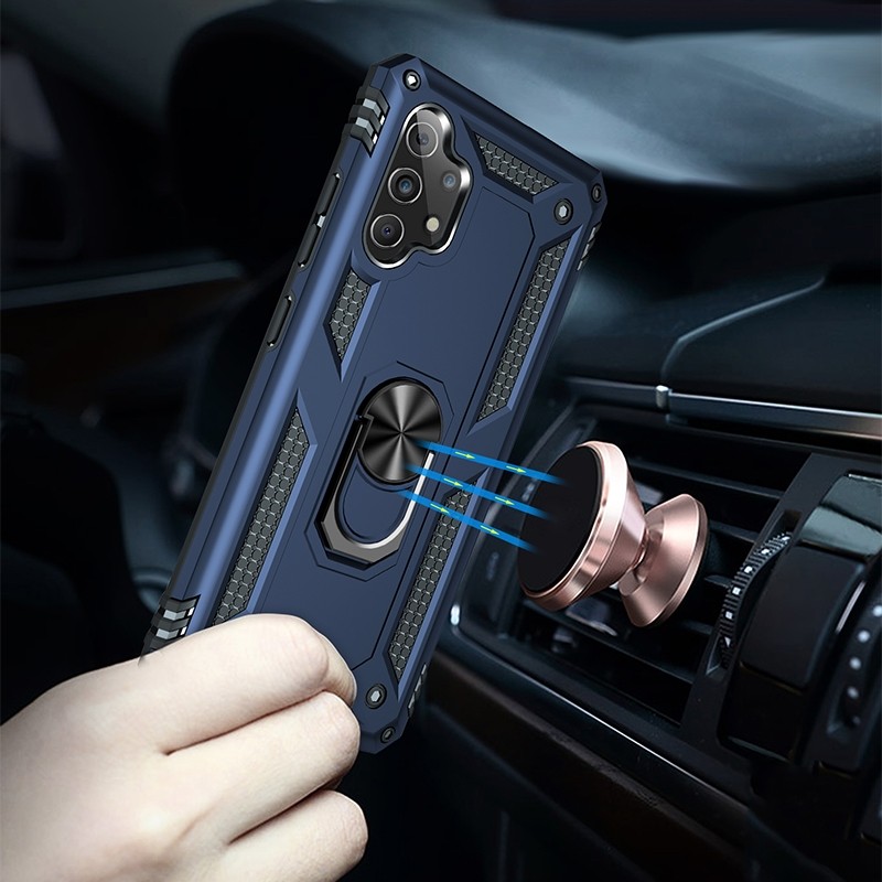 Forcell Samsung Galaxy A32 4G Shockproof Holder Θήκη Σκληρή - Blue