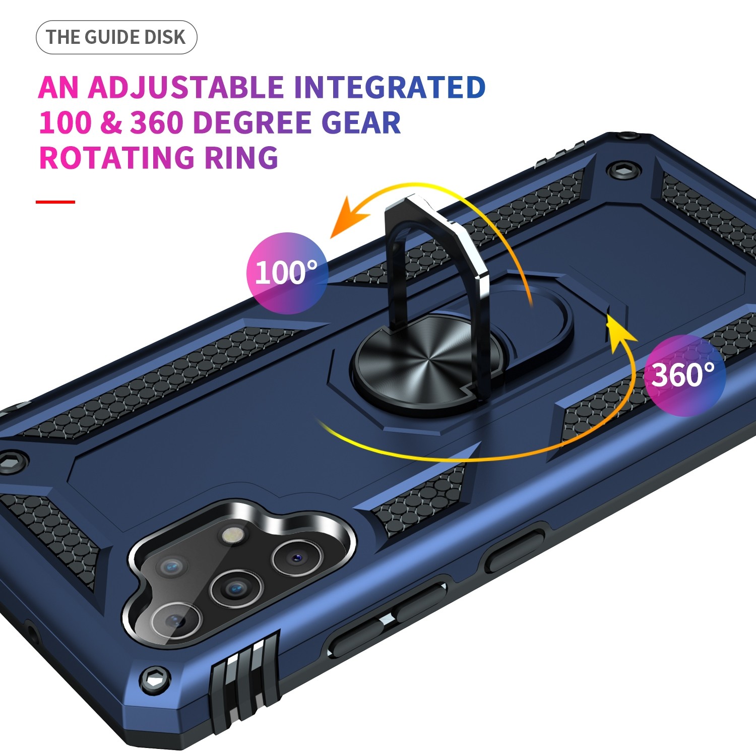 Forcell Samsung Galaxy A32 4G Shockproof Holder Θήκη Σκληρή - Blue