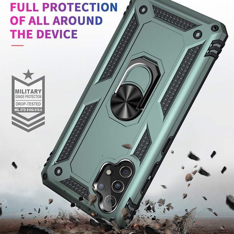 Forcell Samsung Galaxy A32 4G Shockproof Holder Θήκη Σκληρή - Green