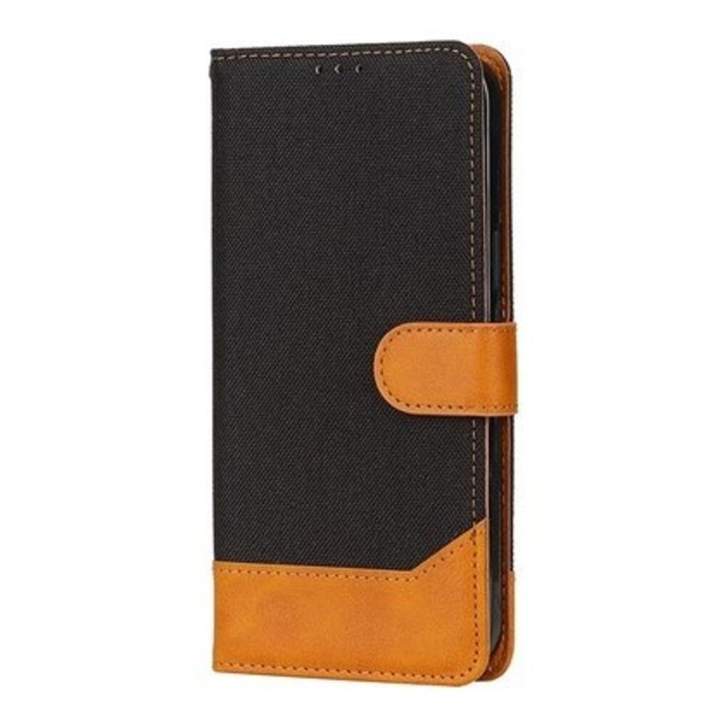 Tel1 iPhone 11 Jeans Θήκη Βιβλίο - Black Brown