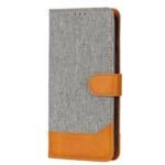 Tel1 iPhone 11 Jeans Θήκη Βιβλίο - Grey Brown