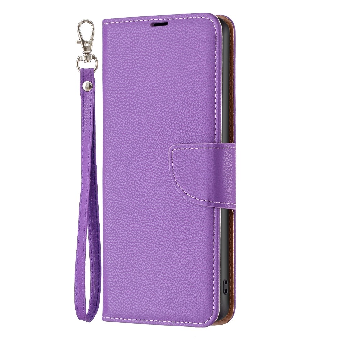 Tel1 Samsung Galaxy A25 5G Litchi Holder & Card Slots Θήκη Βιβλίο - Purple