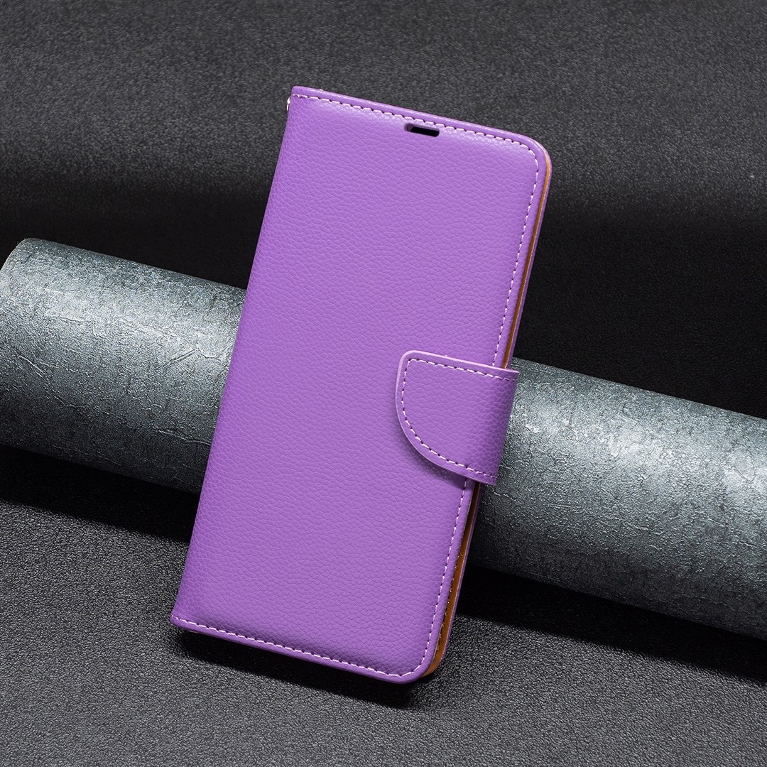 Tel1 Samsung Galaxy A25 5G Litchi Holder & Card Slots Θήκη Βιβλίο - Purple