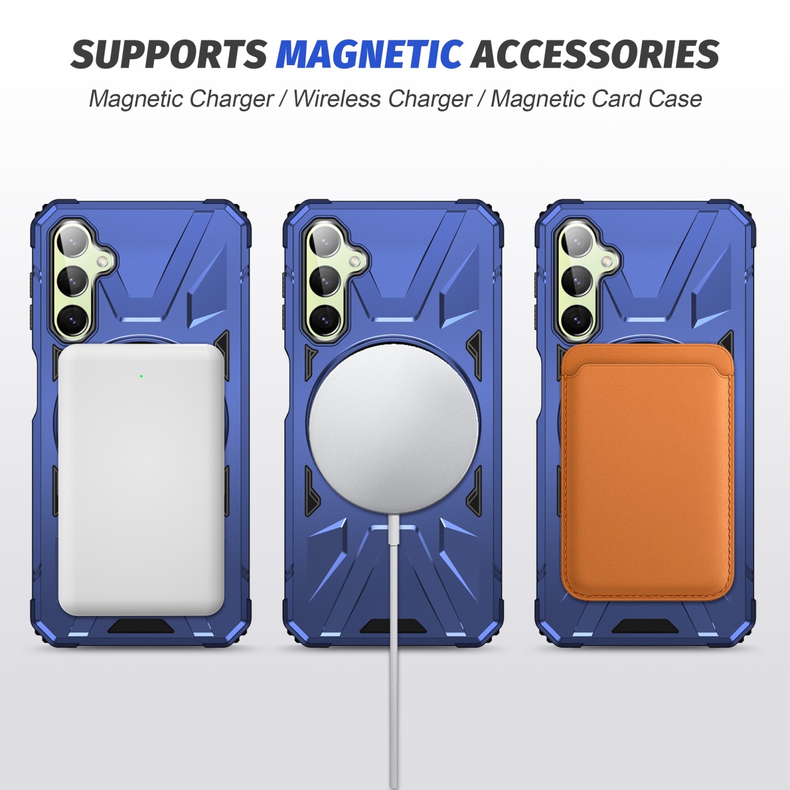 Forcell Samsung Galaxy A25 5G MagSafe Shockproof Holder Θήκη Σκληρή - Navy Blue