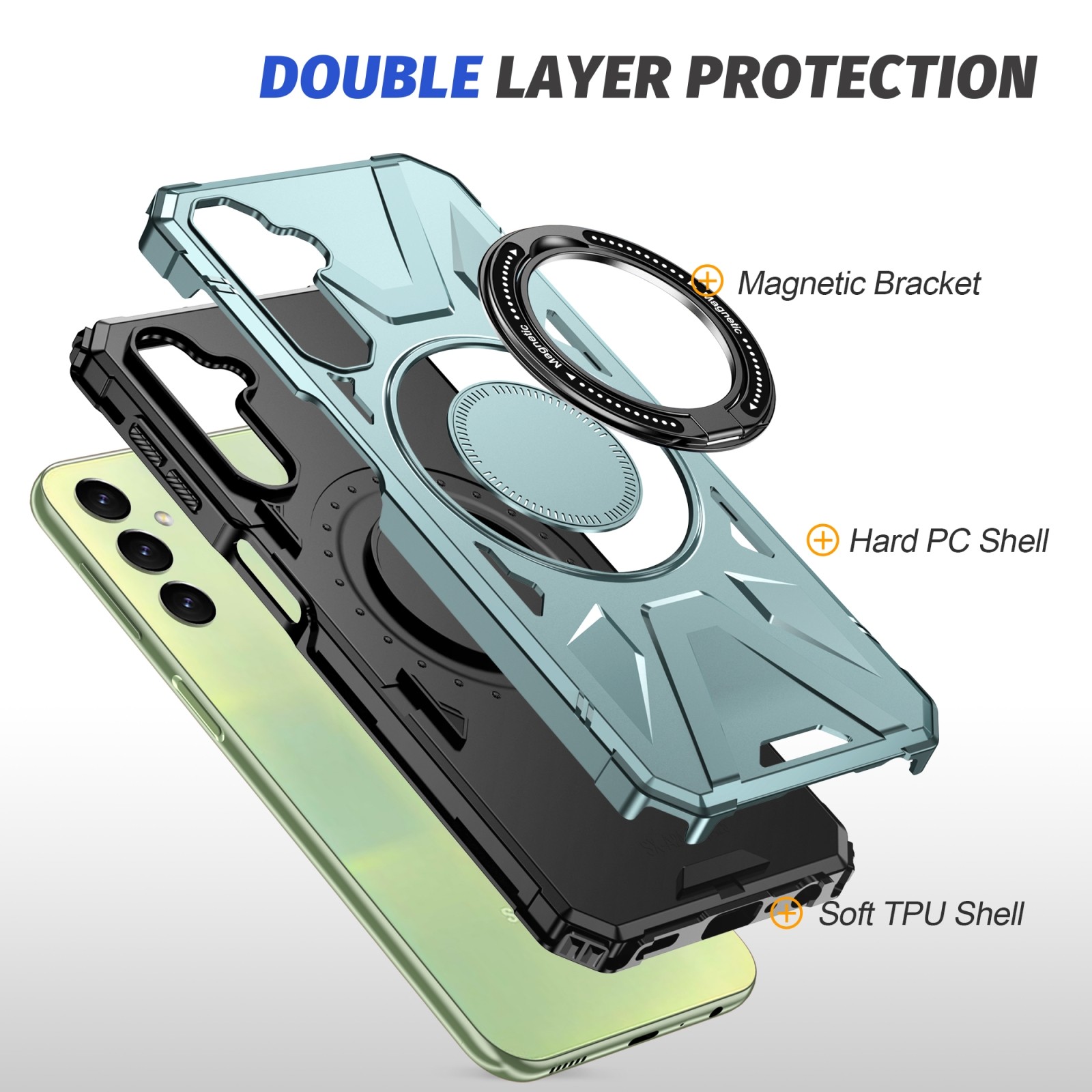 Forcell Samsung Galaxy A25 5G MagSafe Shockproof Holder Θήκη Σκληρή - Green