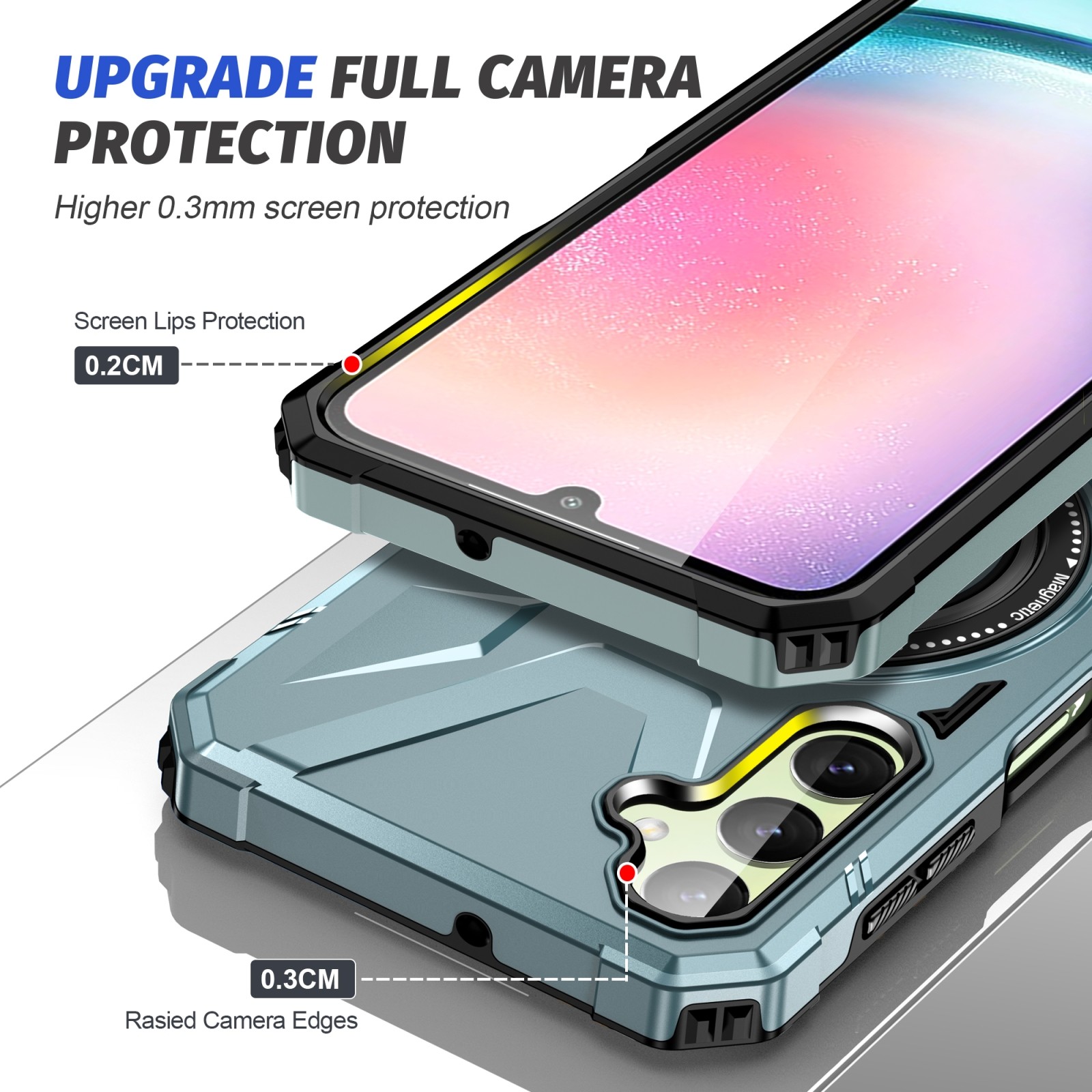 Forcell Samsung Galaxy A25 5G MagSafe Shockproof Holder Θήκη Σκληρή - Green