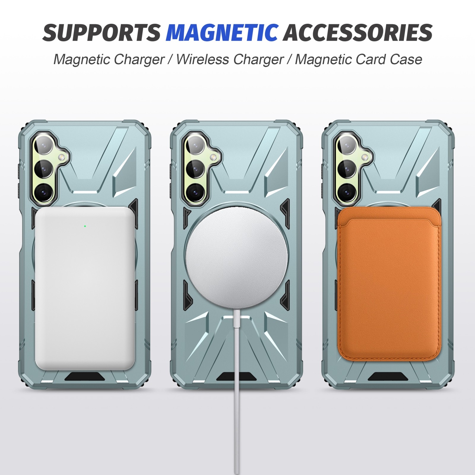Forcell Samsung Galaxy A25 5G MagSafe Shockproof Holder Θήκη Σκληρή - Green