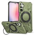 Forcell Samsung Galaxy A25 5G MagSafe Shockproof Holder Θήκη Σκληρή - Dark Green