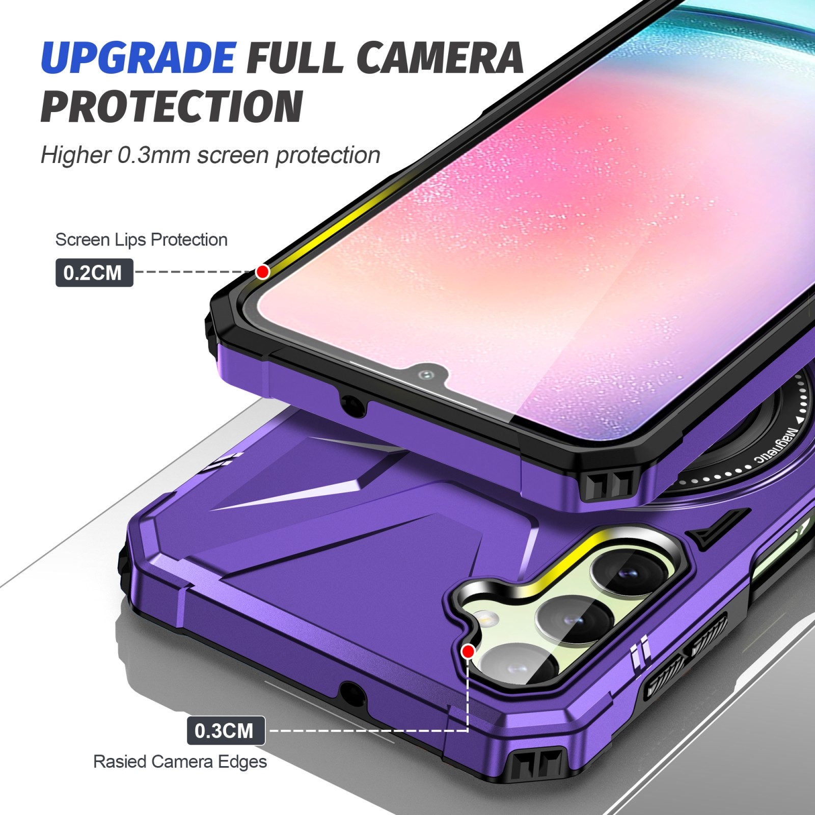 Forcell Samsung Galaxy A25 5G MagSafe Shockproof Holder Θήκη Σκληρή - Purple