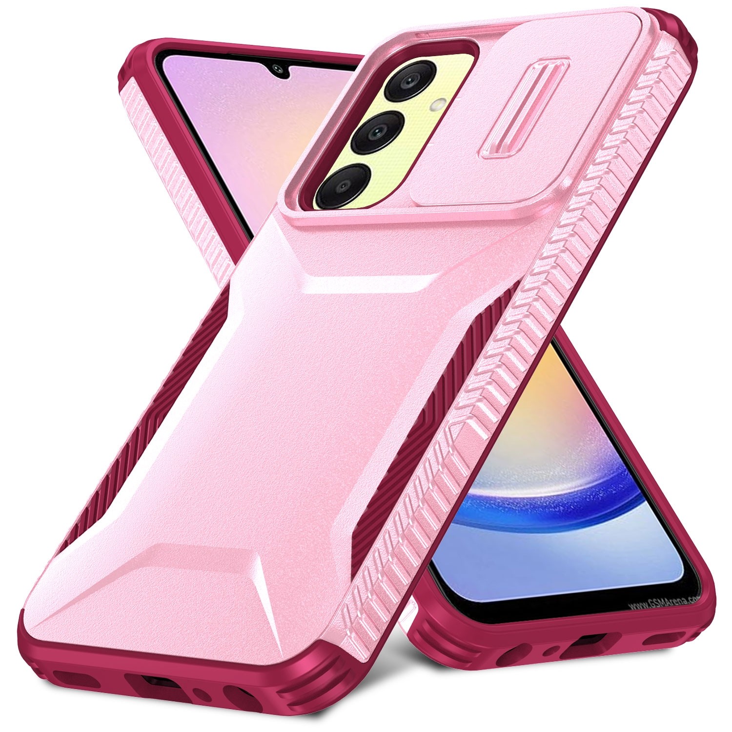 Forcell Samsung Galaxy A25 5G Sliding Camshield Θήκη Σκληρή - Pink