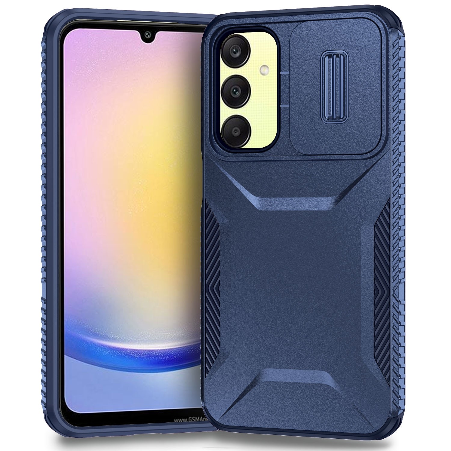 Forcell Samsung Galaxy A25 5G Sliding Camshield Θήκη Σκληρή - Blue