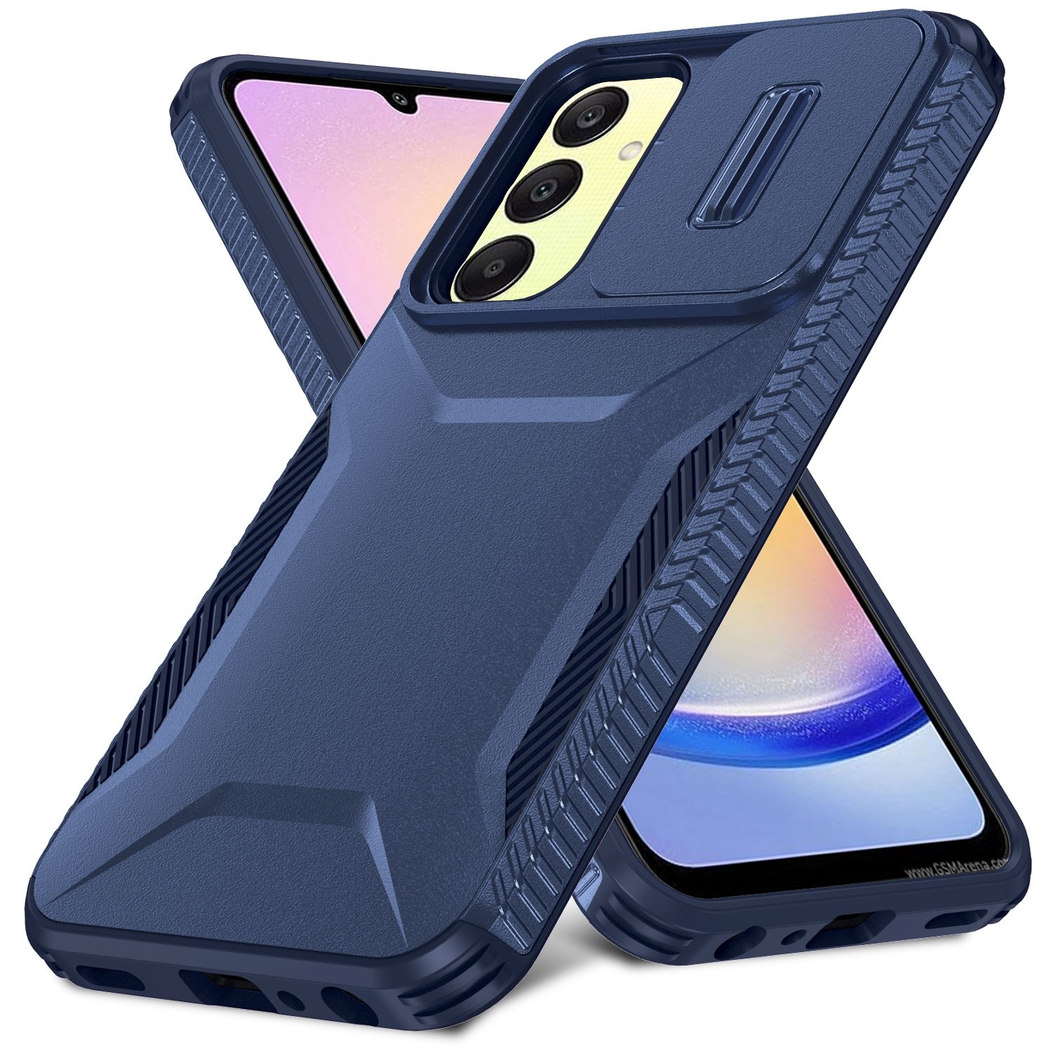 Forcell Samsung Galaxy A25 5G Sliding Camshield Θήκη Σκληρή - Blue