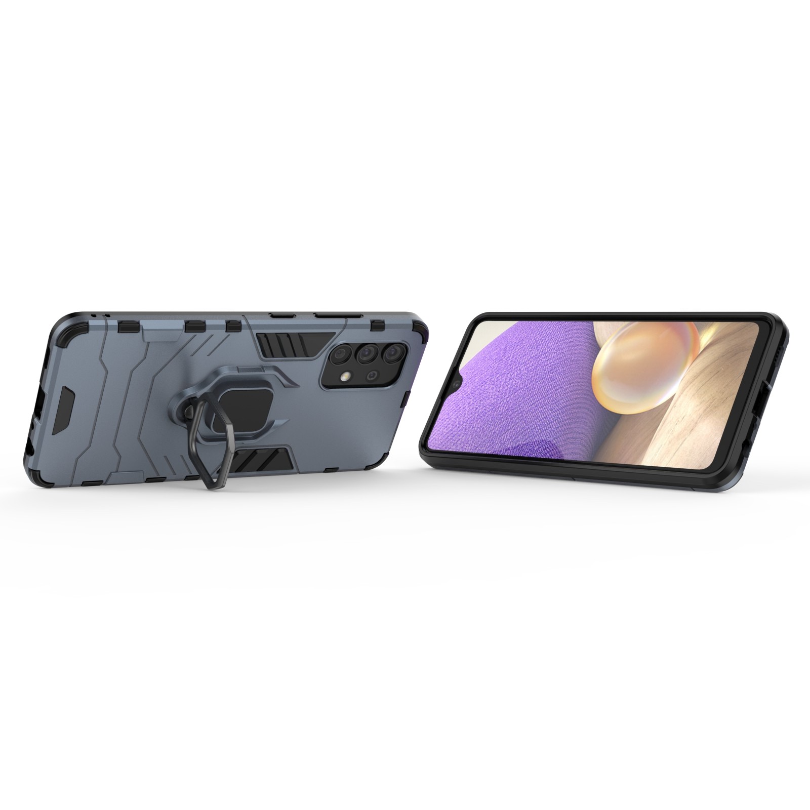 Forcell Samsung Galaxy A32 4G Shockproof Holder Θήκη Σκληρή - Blue