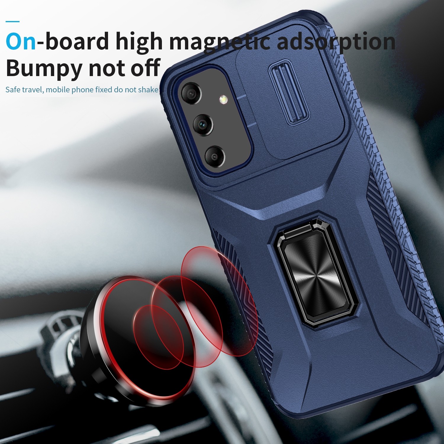 Forcell Samsung Galaxy A25 5G Sliding Camshield Holder Θήκη Σκληρή - blue
